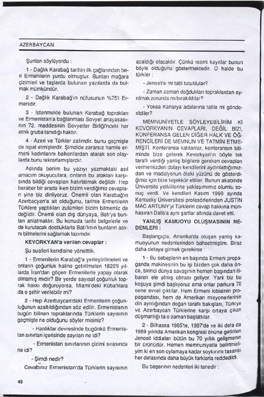 AMERİKA’DAN AZERBAYCAN-ERMENİ MESELESİNE BAKIŞ3