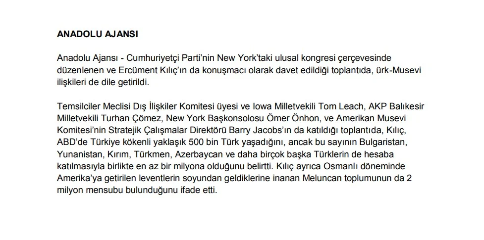 Amerikan-Yahudi Komitesi Toplantısı