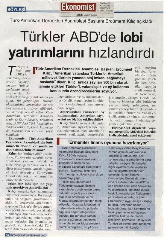 Ekonomist Ercüment Kılıç ile Ekonomi ve Lobicilik Üzerine5