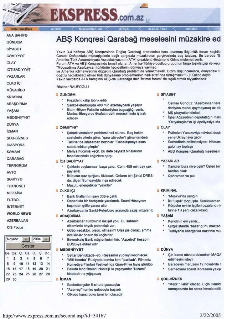 Ercüment Kılıç Karabağ Müzakereleri Hakkında Malumat Verip