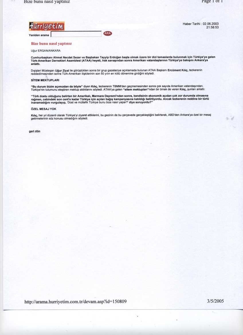 Kılıç’ın Ahmet Necdet Sezer ve Recep Tayyip Erdoğan Ziyaretleri