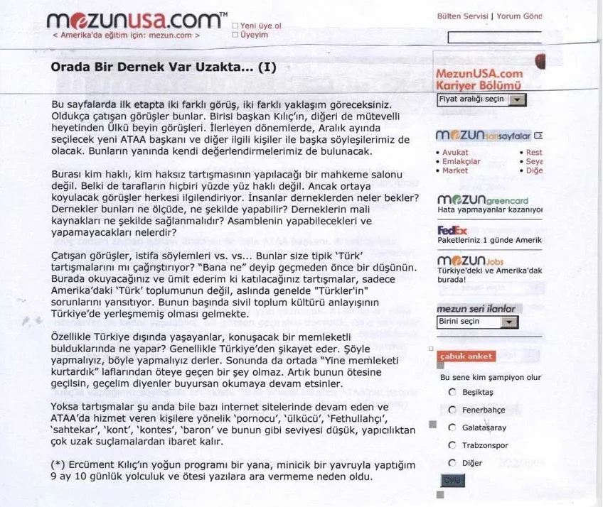 Orada Bir Dernek Var Uzakta