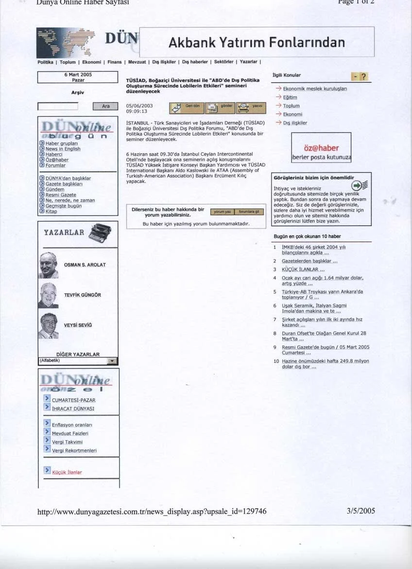 TÜSİAD Konferansı